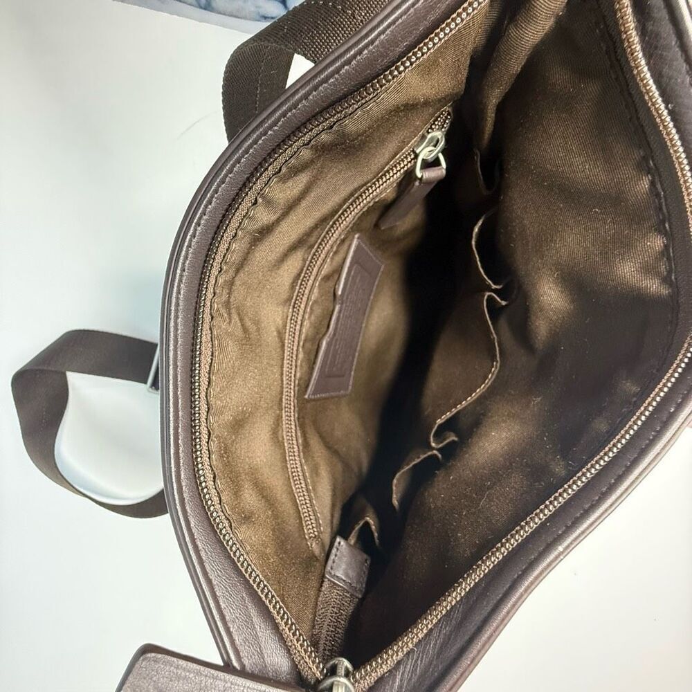 Coach Plaid Trans Atlantic Leather Messenger Bag F70751 Leather Trim, Crossbody, - Picture 11 of 13